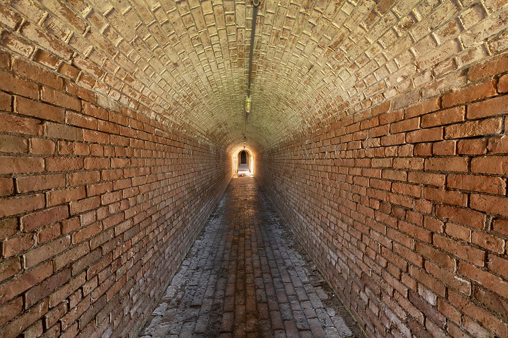 Tunnel leading to Northwest Bastion of Historic Fort Gaines-Dauphin Island-Alabama art print by Alan Majchrowicz for $57.95 CAD